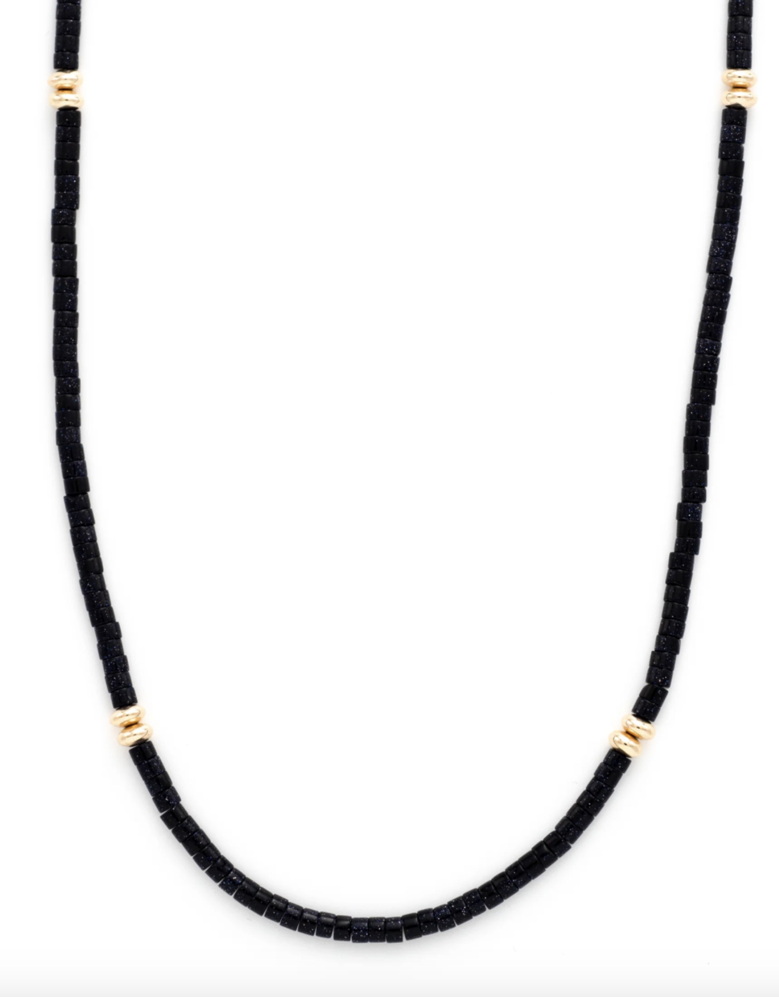 Flora Ciccarelli Flora Ciccarelli- 24A-205 Collier 15" blue goldstone  gold filled