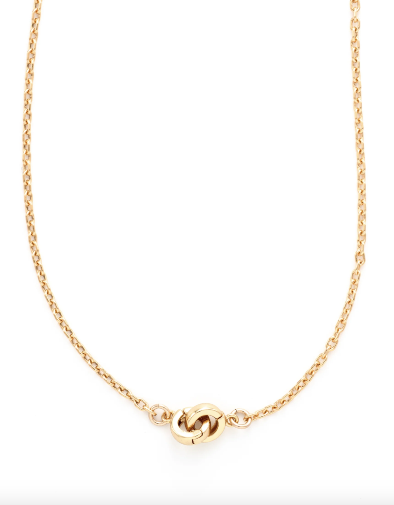Flora Ciccarelli Flora Ciccarelli- 24A-204 Collier 18" chaîne rectangulaire attache ronde