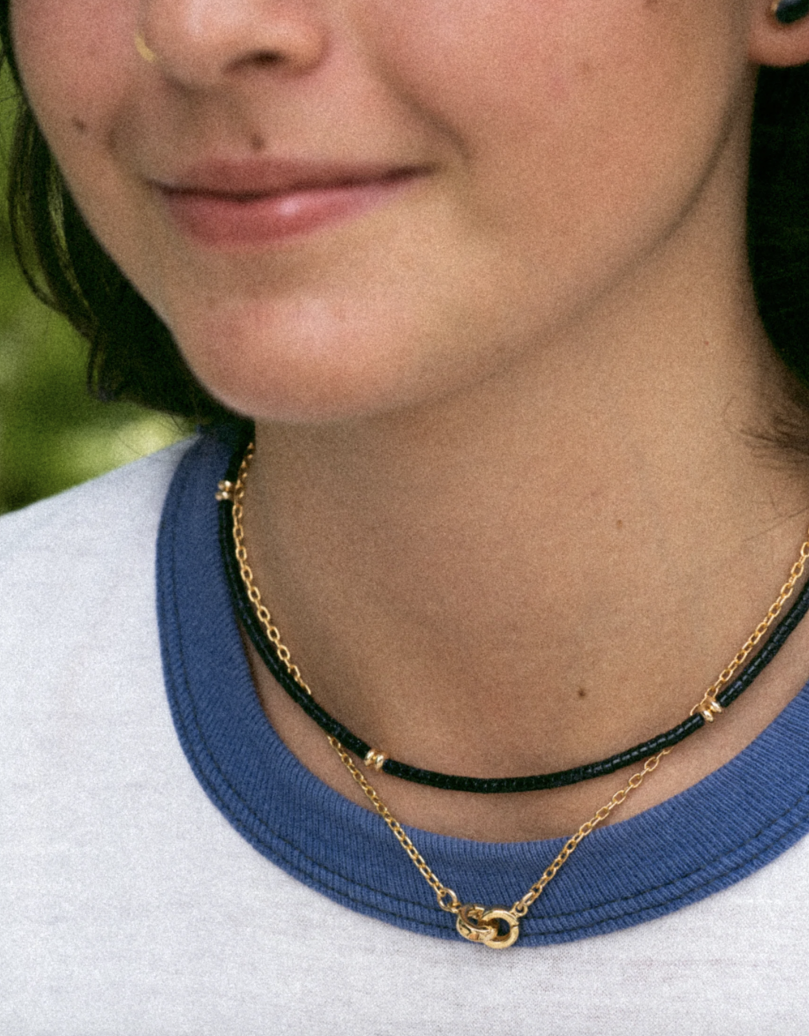 Flora Ciccarelli Flora Ciccarelli- 24A-204 C 18" Rounded rectangle gold-filled chain necklace