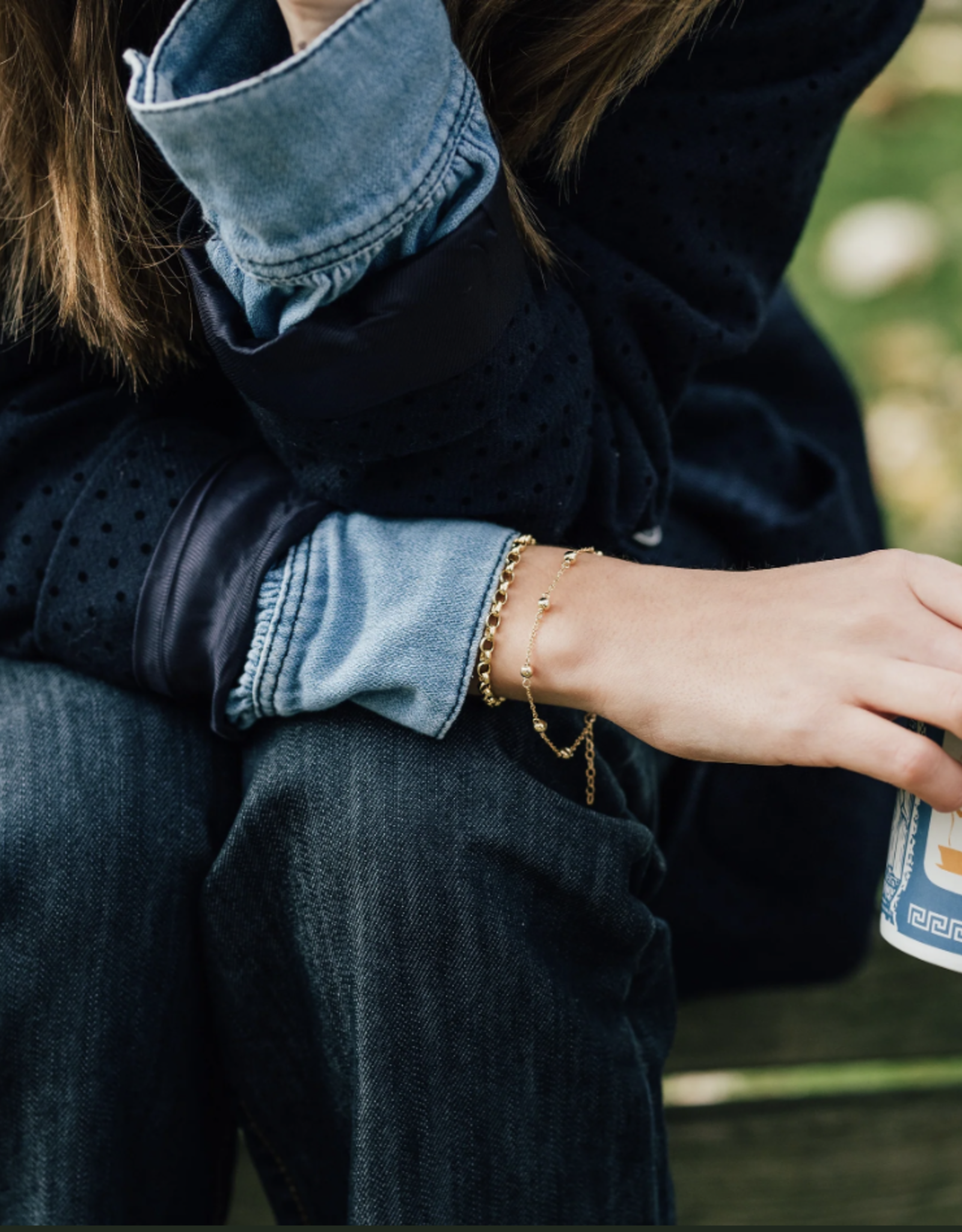 Flora Ciccarelli Flora Ciccarelli- 221-003 Bracelet 6" billes or rempli