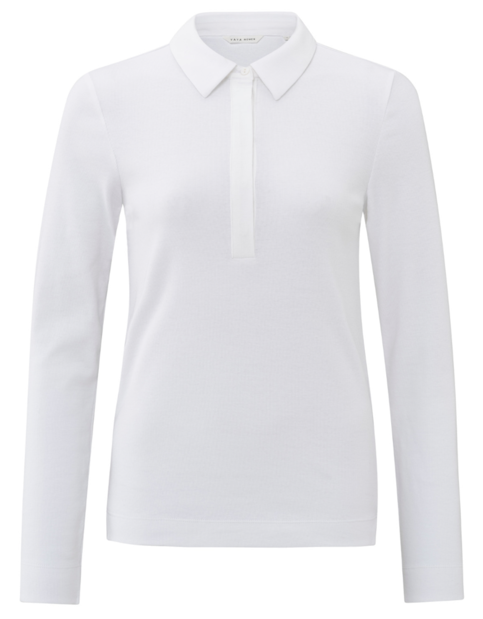 Yaya Yaya-01709256 - Fine Rib Jersey Polo manches longues SS25