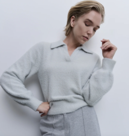 Yaya Yaya- 01000429 - Fluffy Polo Sweater SS25