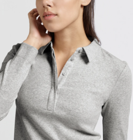 Yaya Yaya-01709256 - Fine Rib Jersey Polo Top with Long Sleeves SS25