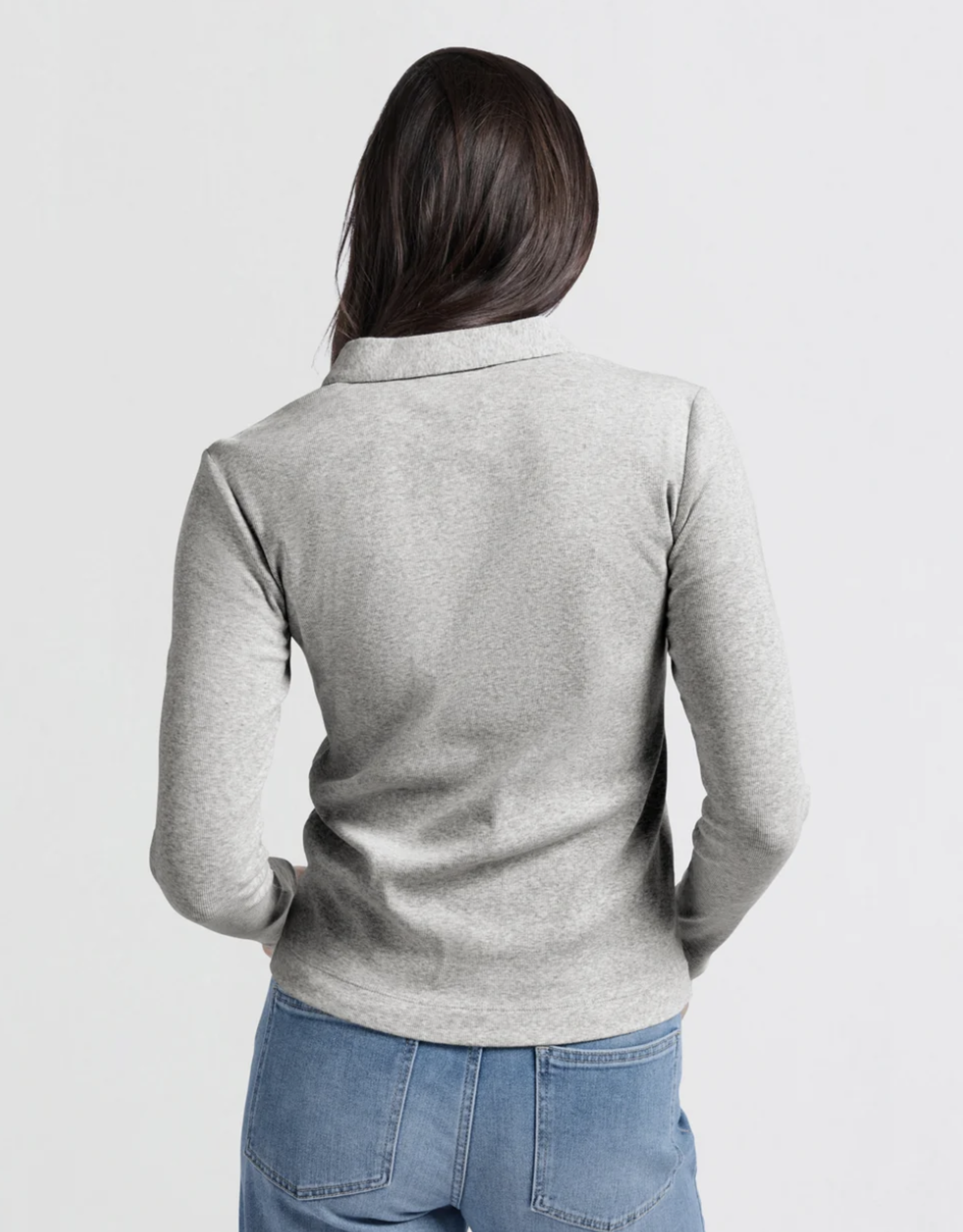 Yaya Yaya-01709256 - Fine Rib Jersey Polo manches longues SS25