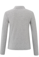 Yaya Yaya-01709256 - Fine Rib Jersey Polo manches longues SS25