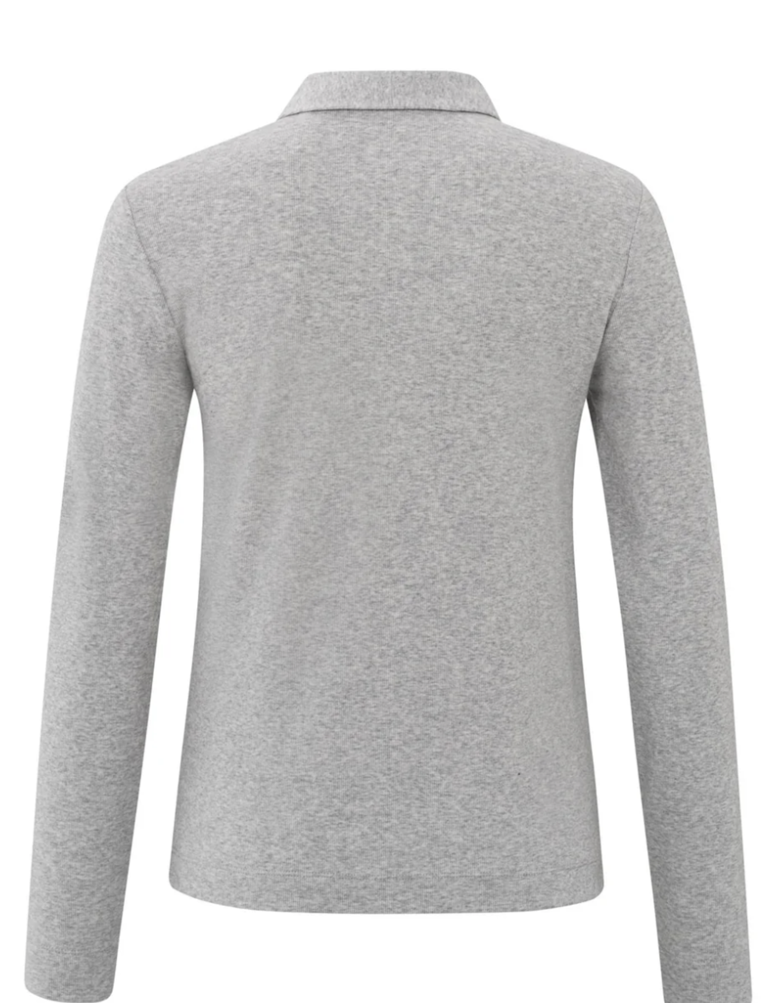 Yaya Yaya-01709256 - Fine Rib Jersey Polo manches longues SS25