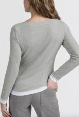 Yaya Yaya-01709255 - Faux Double Layer Top with Boatneck