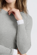 Yaya Yaya-01709255 - Faux Double Layer Top with Boatneck