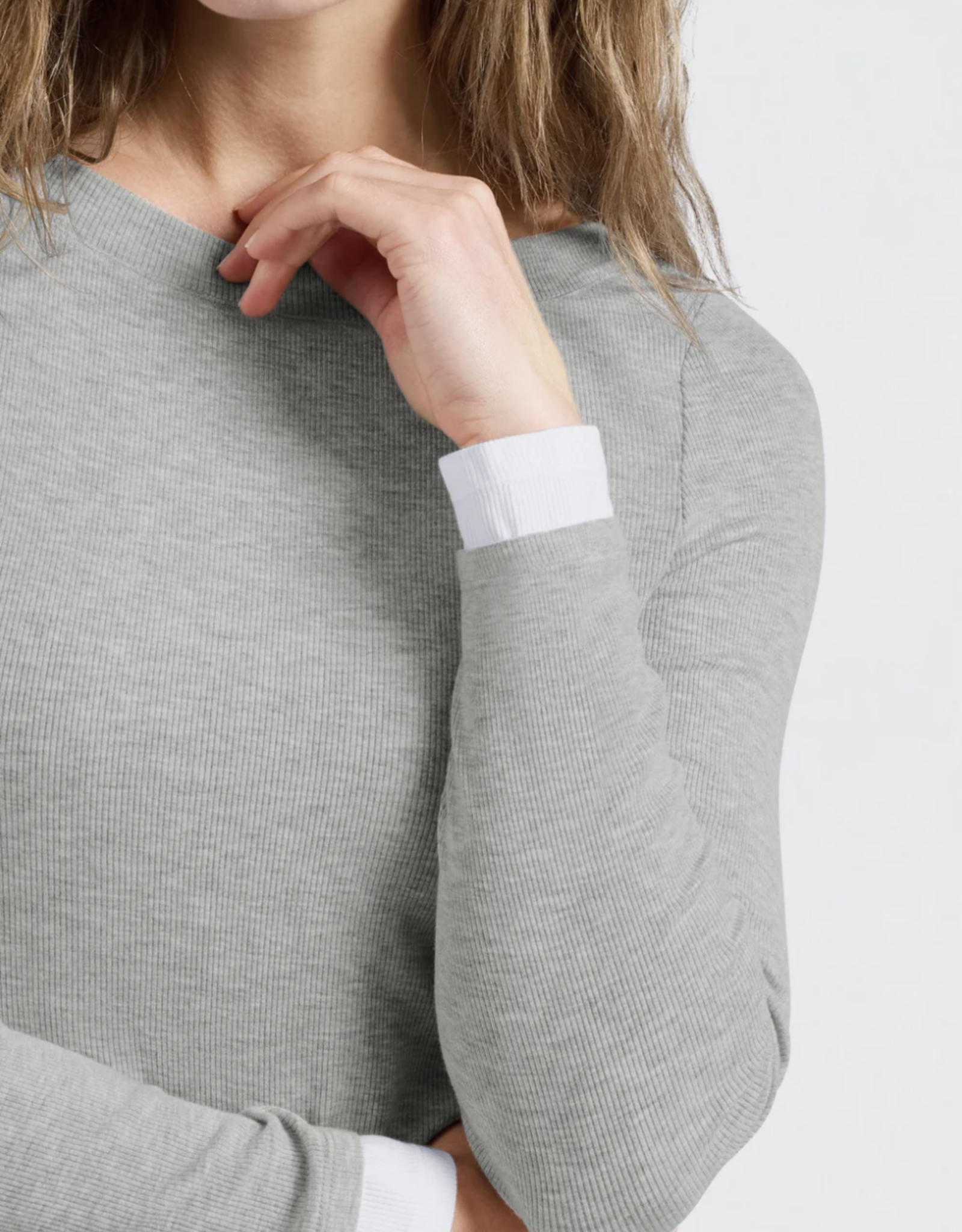 Yaya Yaya-01709255 - Faux Double Layer Top with Boatneck