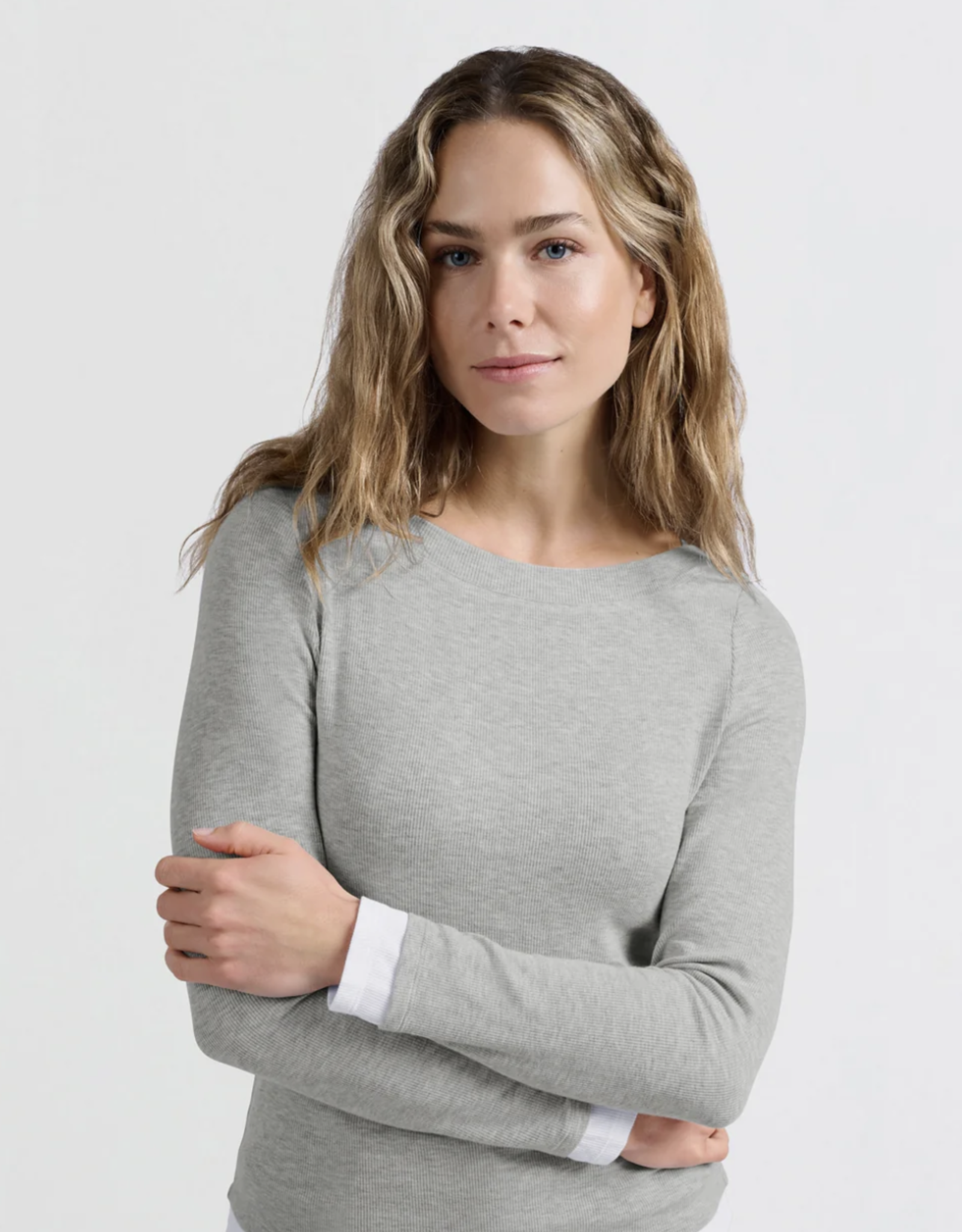 Yaya Yaya-01709255 - Faux Double Layer Top with Boatneck