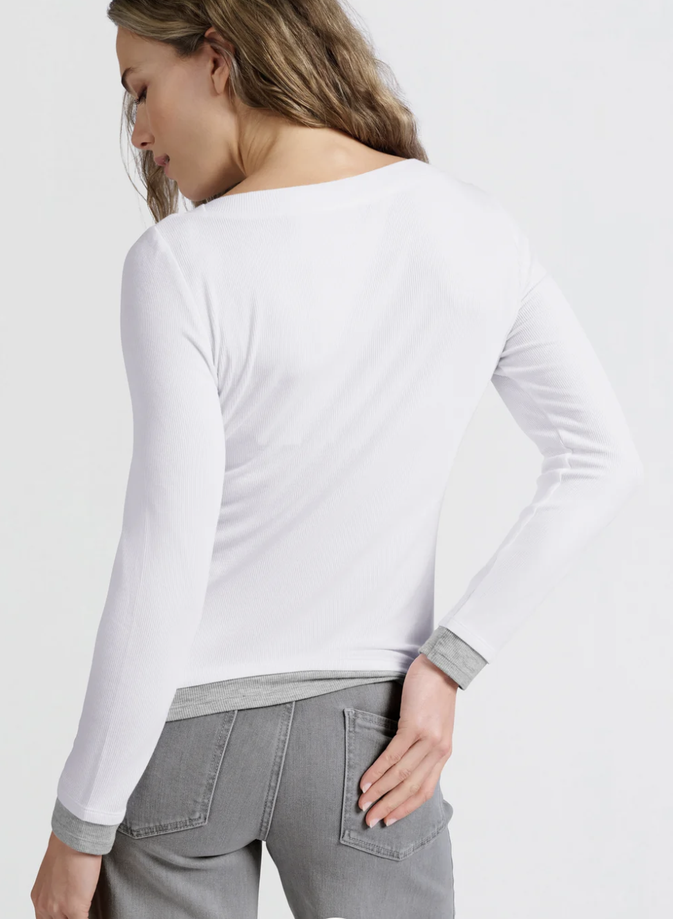 Yaya Yaya-01709255 - Faux Double Layer Top with Boatneck