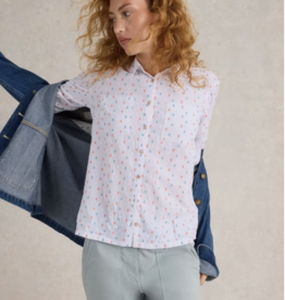 White Stuff White Stuff- 442783 Sophie Organic cotton Shirt ivory multi  SS25