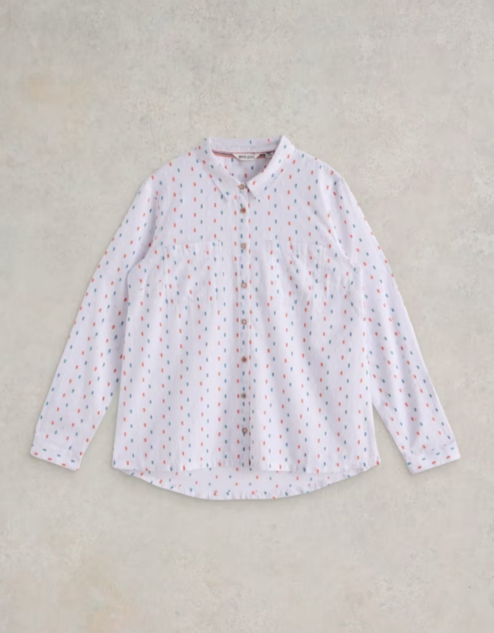 White Stuff White Stuff- 442783 Sophie Organic cotton Shirt ivory multi SS25