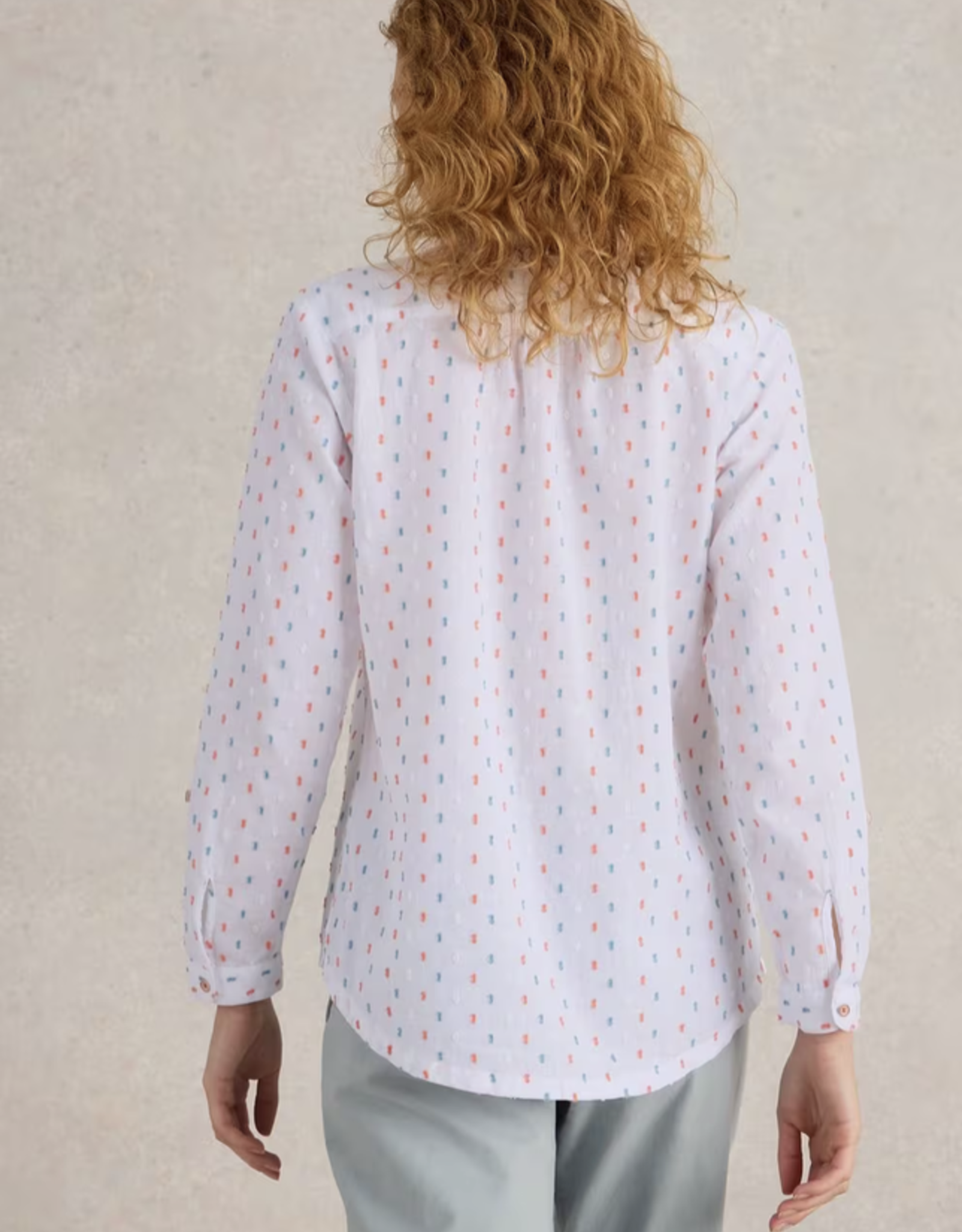 White Stuff White Stuff- 442783 Sophie Organic cotton Shirt ivory multi SS25