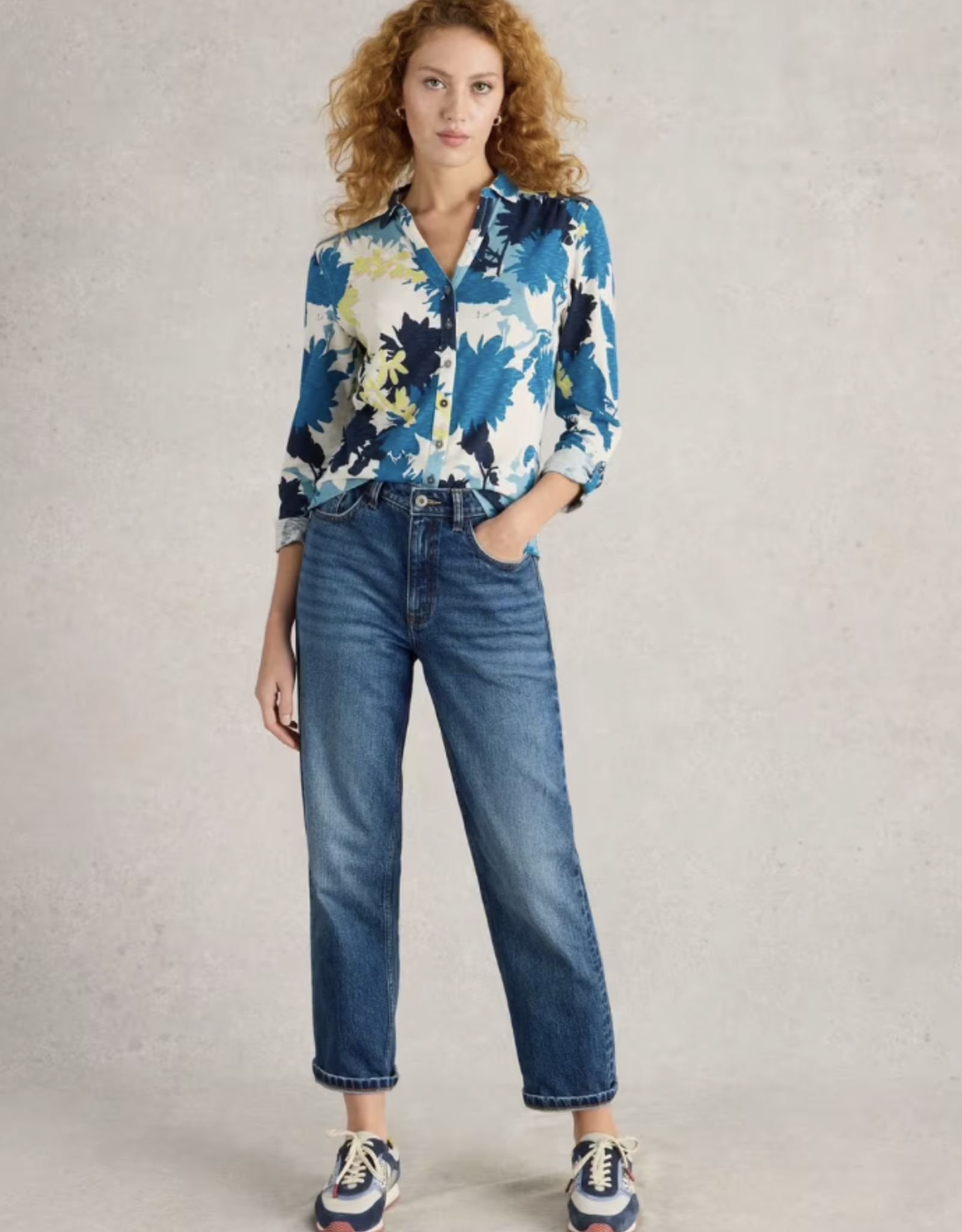 White Stuff White Stuff- 442977 Annie Jersey blouse White Multi SS25
