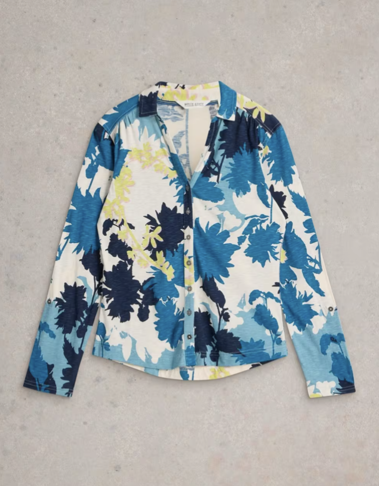 White Stuff White Stuff- 442977 Annie Jersey Shirt White Multi SS25