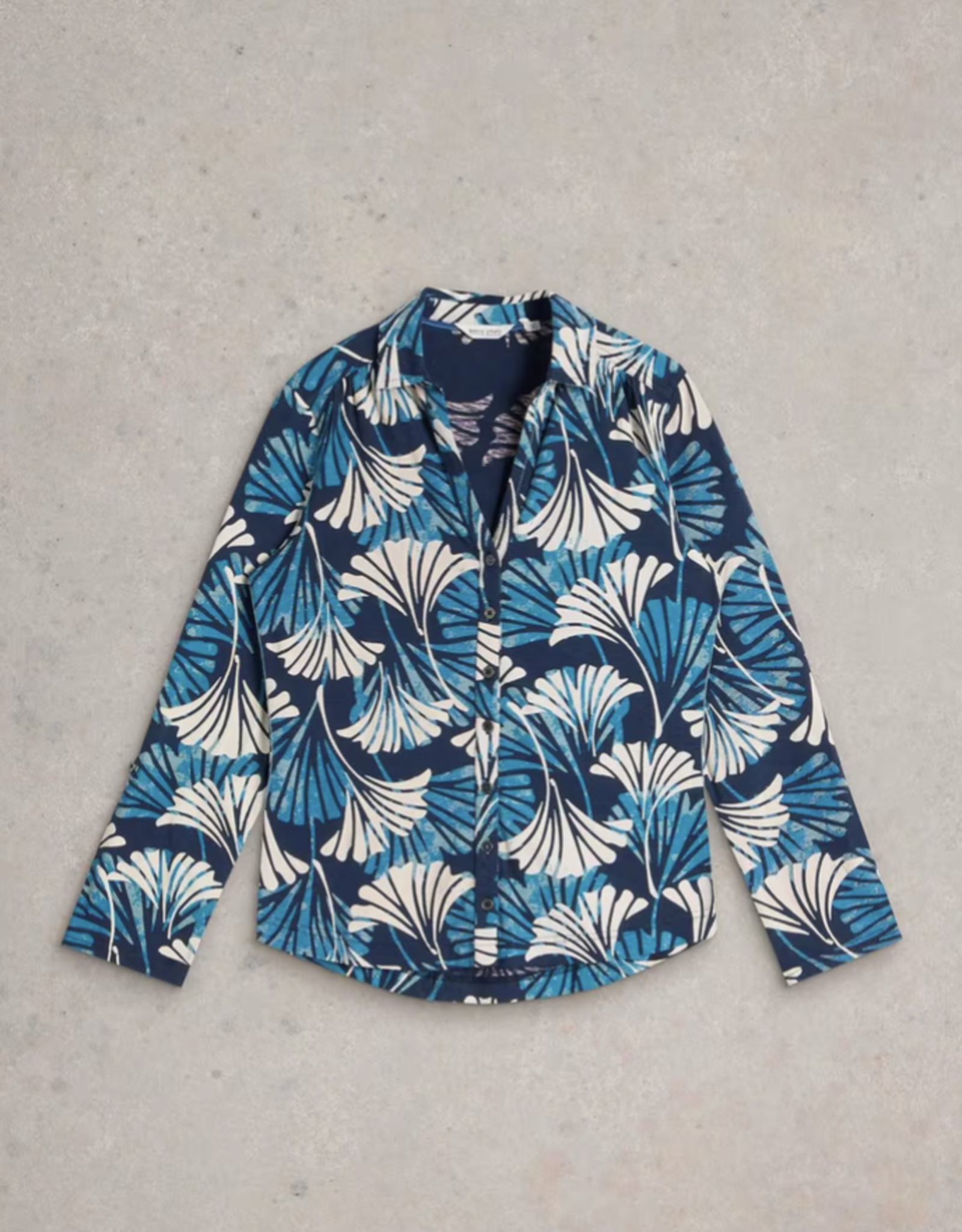 White Stuff White Stuff- 442977 Annie Jersey imprimé bleu SS25