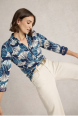 White Stuff White Stuff- 442977 Annie Jersey imprimé bleu SS25