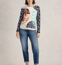 White Stuff White Stuff- 442989 Clara LS Tee Blue Print SS25