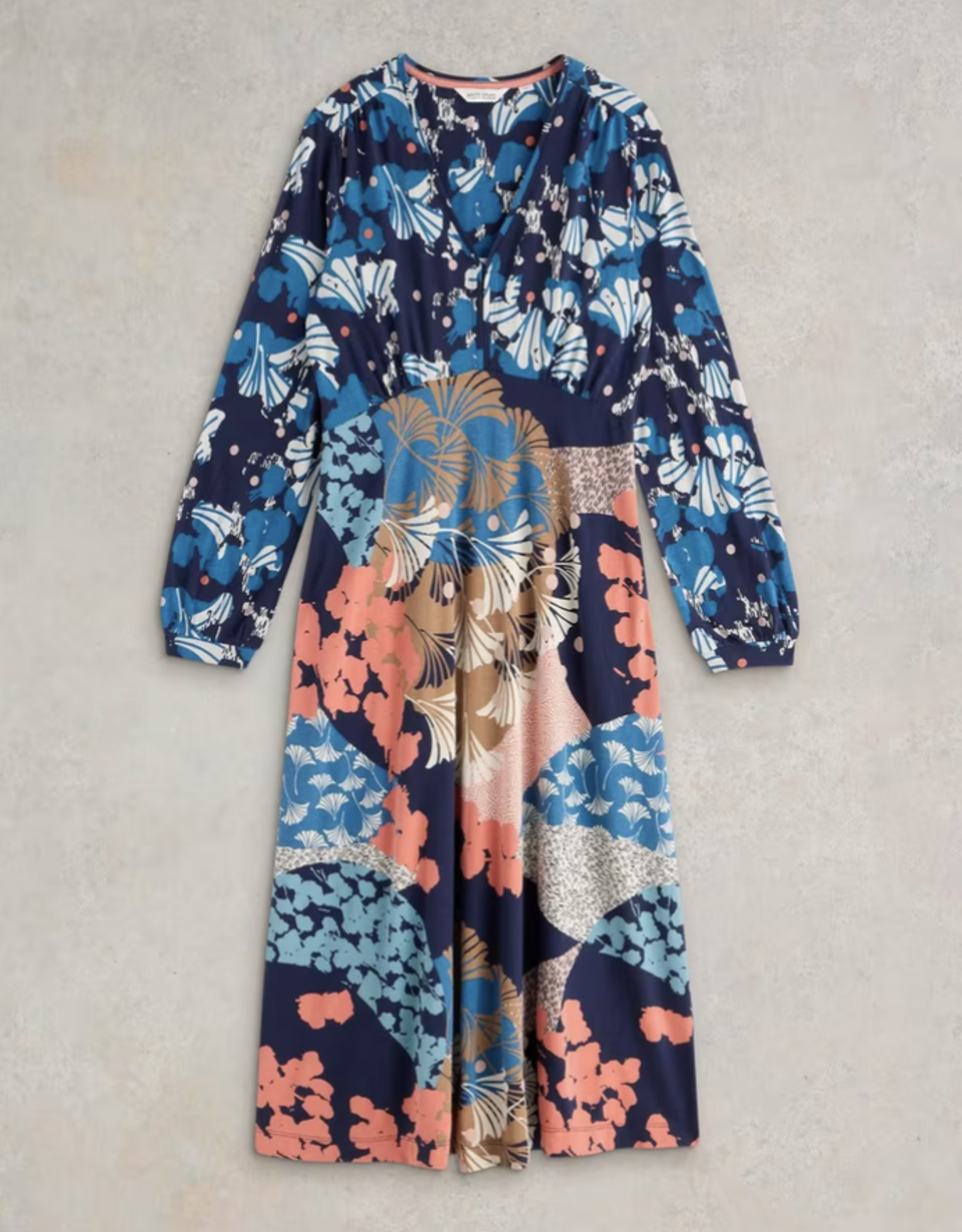 White Stuff White Stuff-442715 Megan Jersey Robe Navy Multi SS25