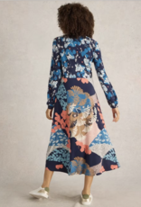 White Stuff White Stuff-442715 Megan Jersey Robe Navy Multi SS25