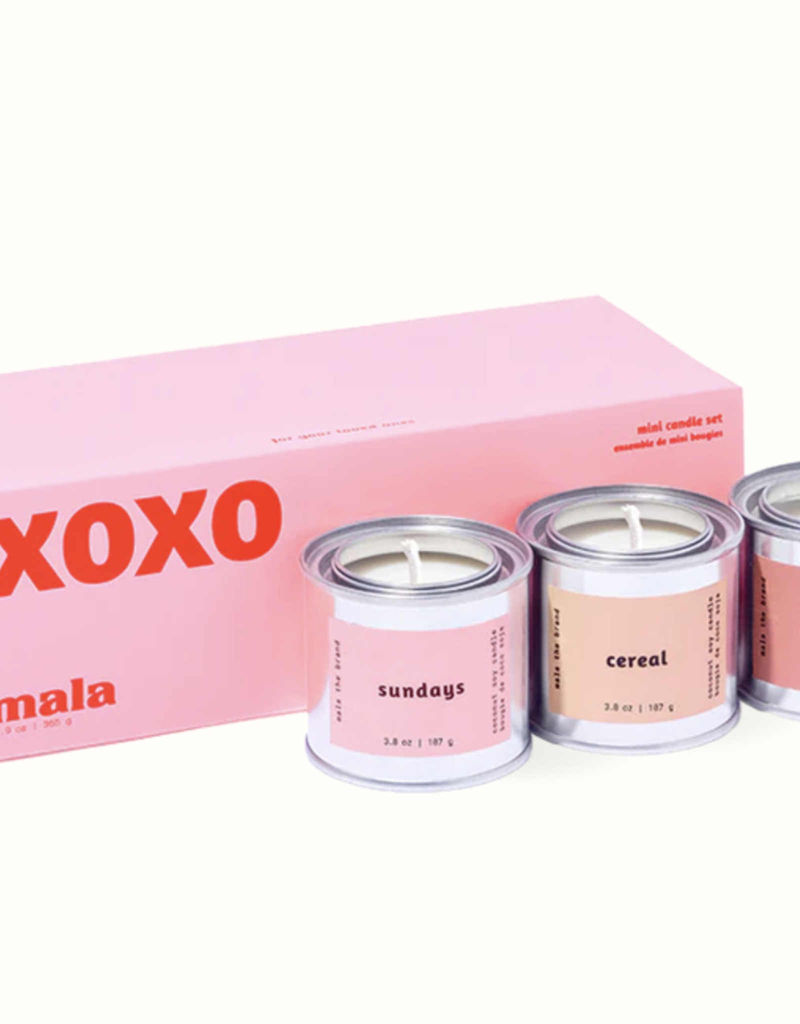 Mala the brand Mala- Coffret de 3 bougies  (Cereal,Rosebud,Sundays)