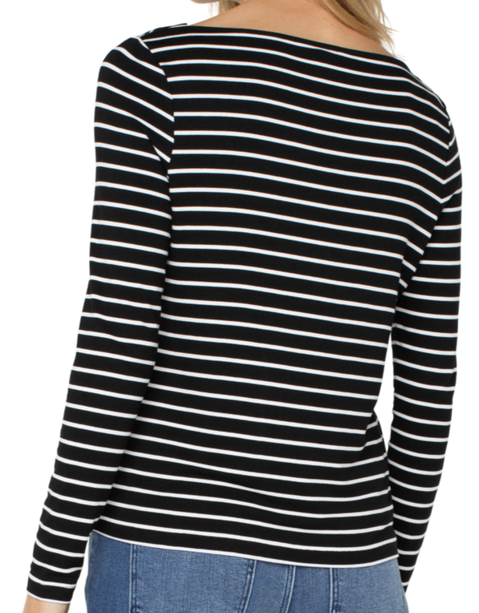 Liverpool Liverpool- Lm8e22Kt60 Ls boatneck knit top SS25