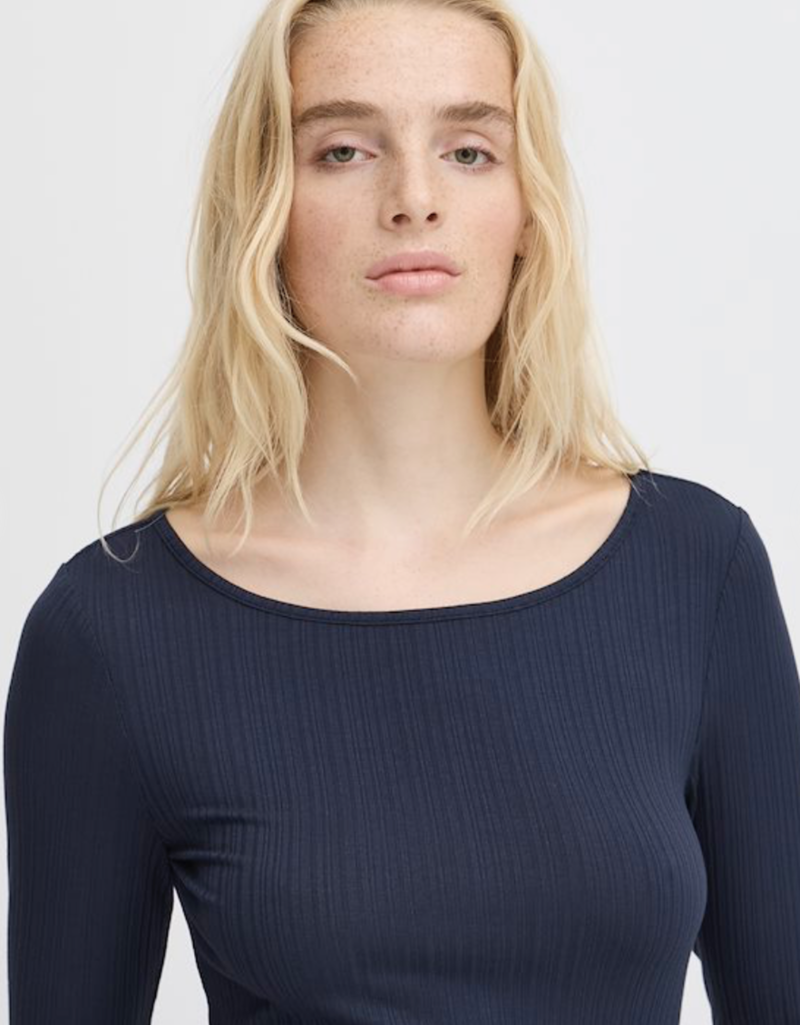 ICHI Ichi-Ihcella Oatmeal stripe tee SS25
