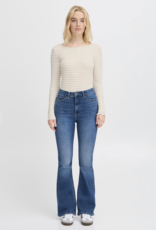ICHI Ichi-Ihcella Oatmeal stripe tee SS25