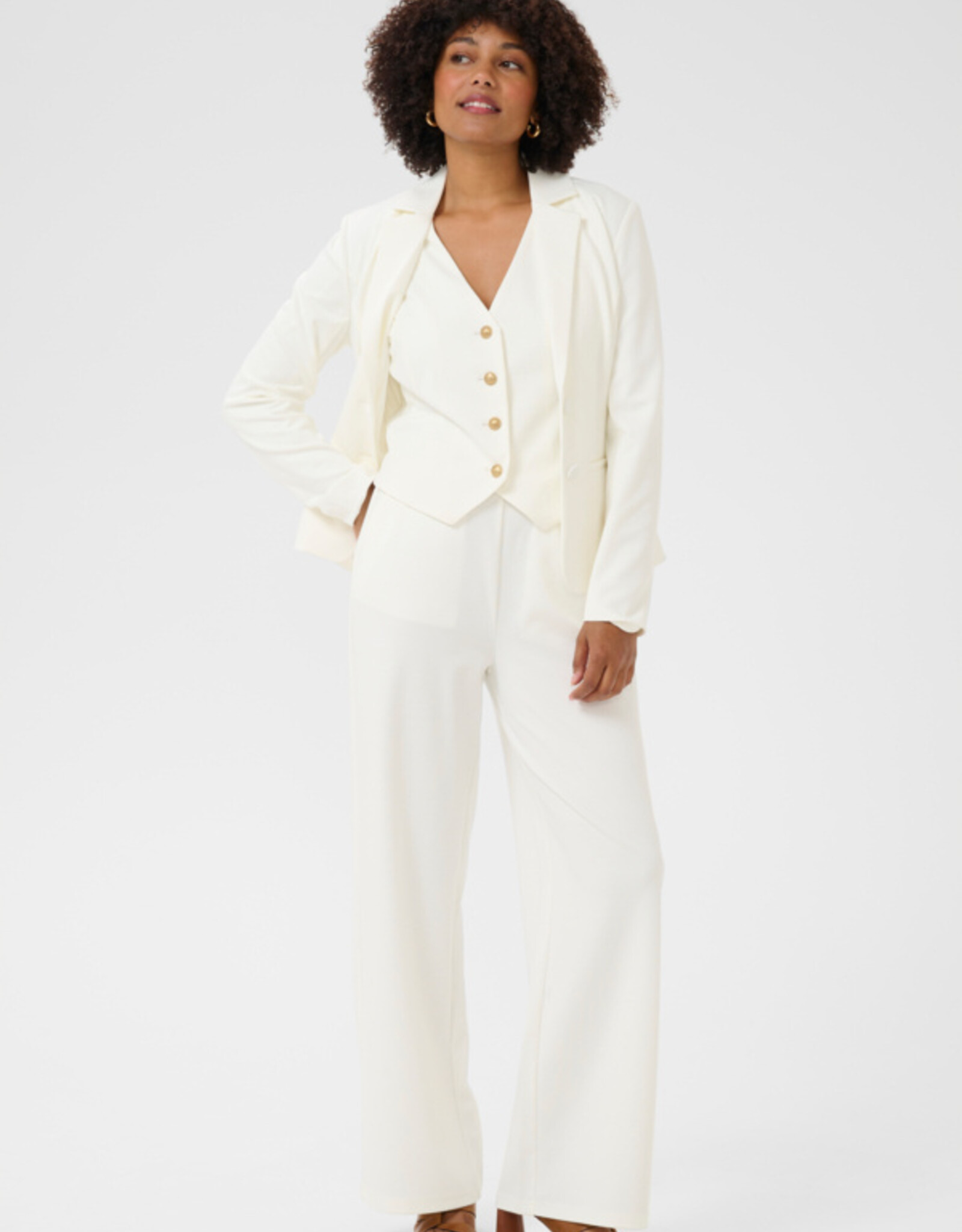 Cream Cream- CRanett Wide Pant SS25