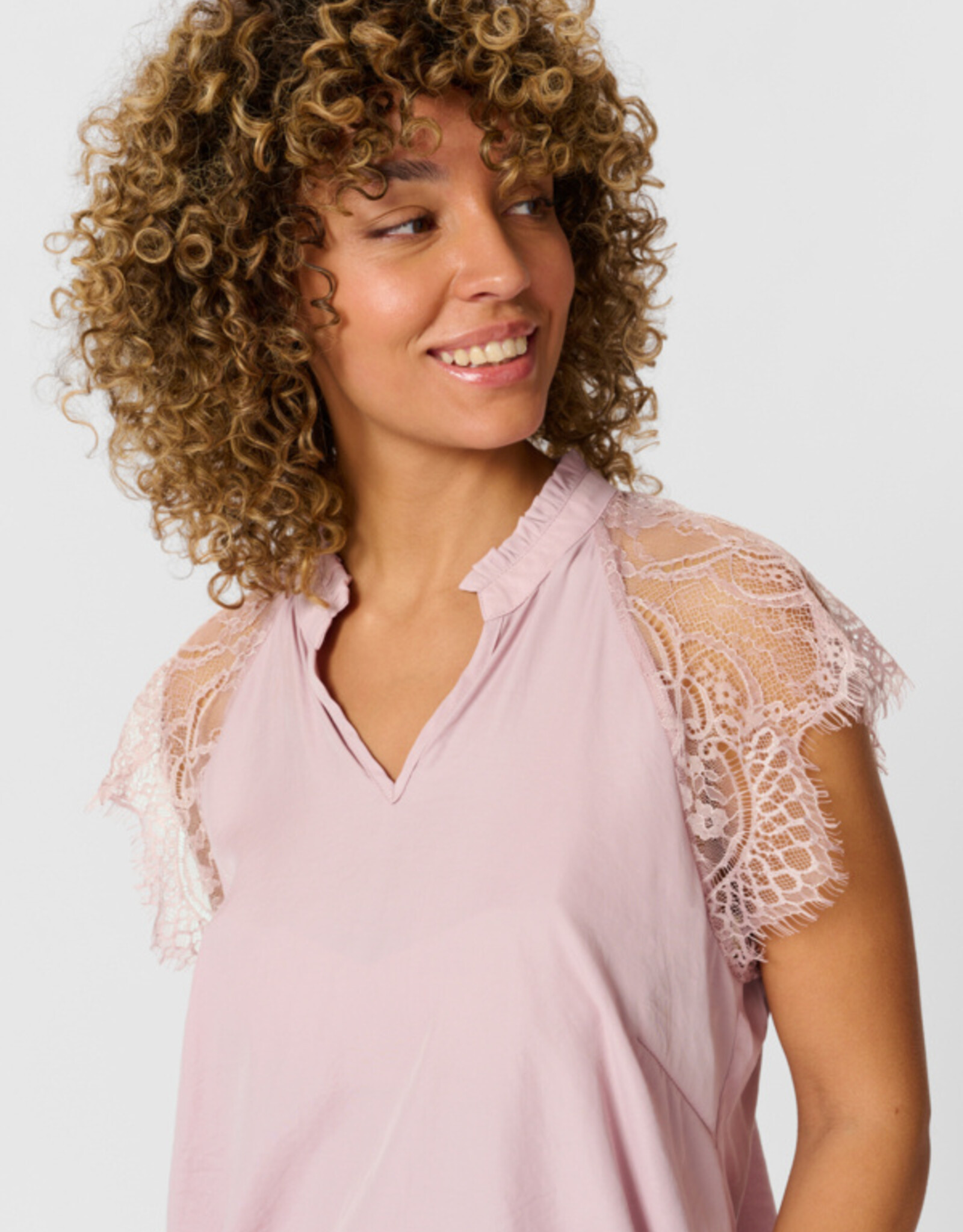 Cream Cream- CrNola lace blouse SS25
