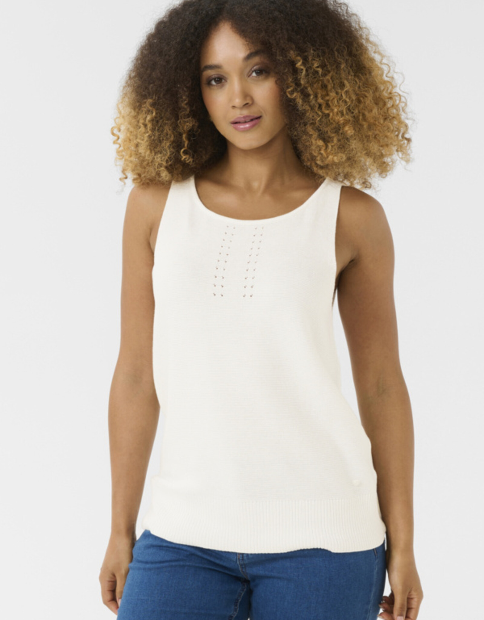 Cream Cream- CrSillar Knit top SS25