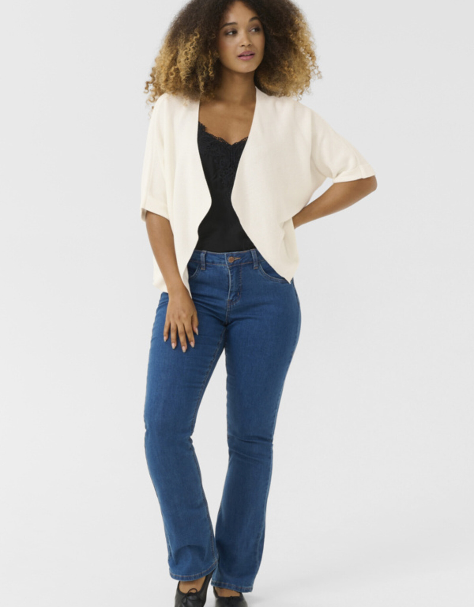 Cream Cream- CrSillar knit boléro SS25