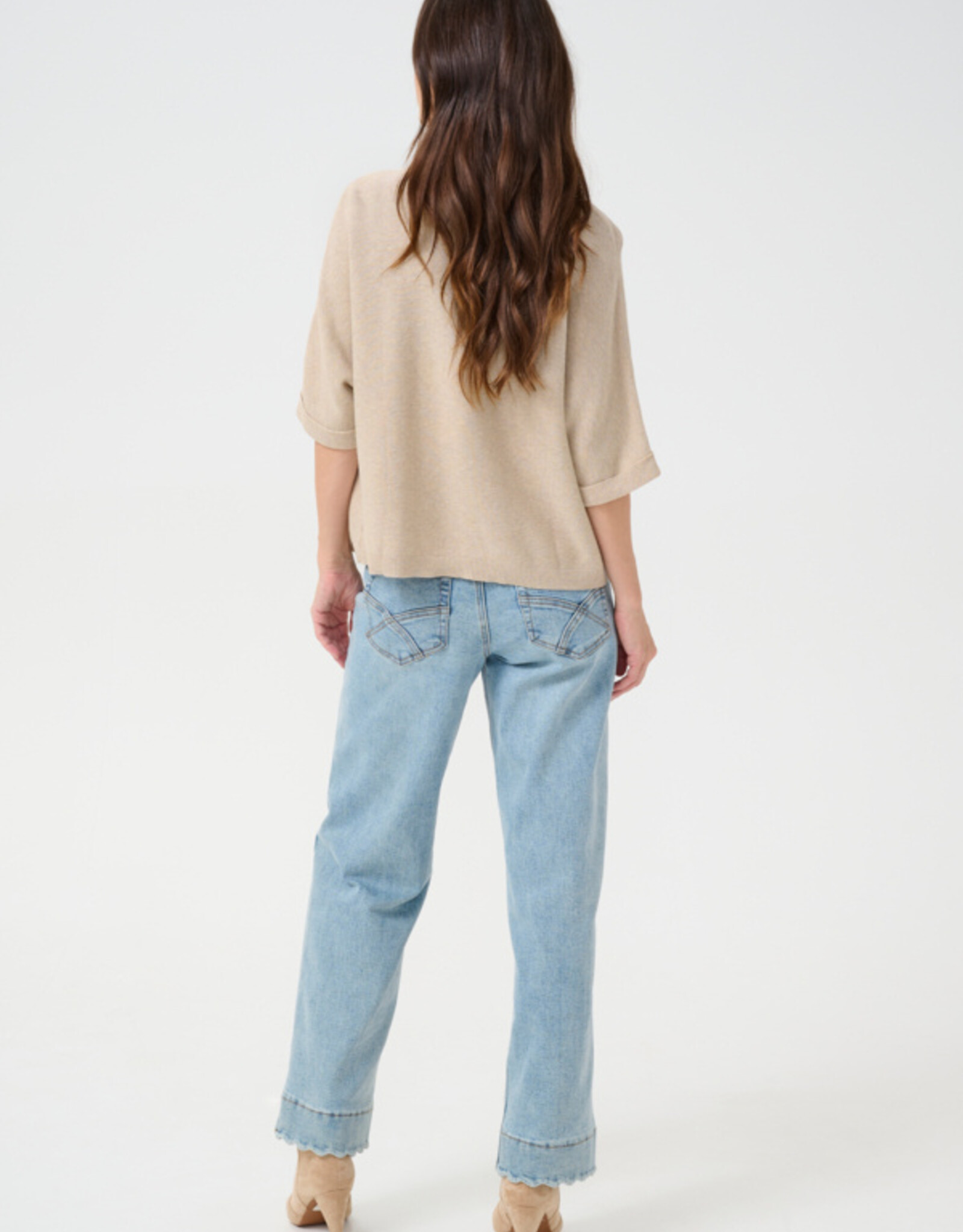 Cream Cream- CrSillar knit boléro SS25