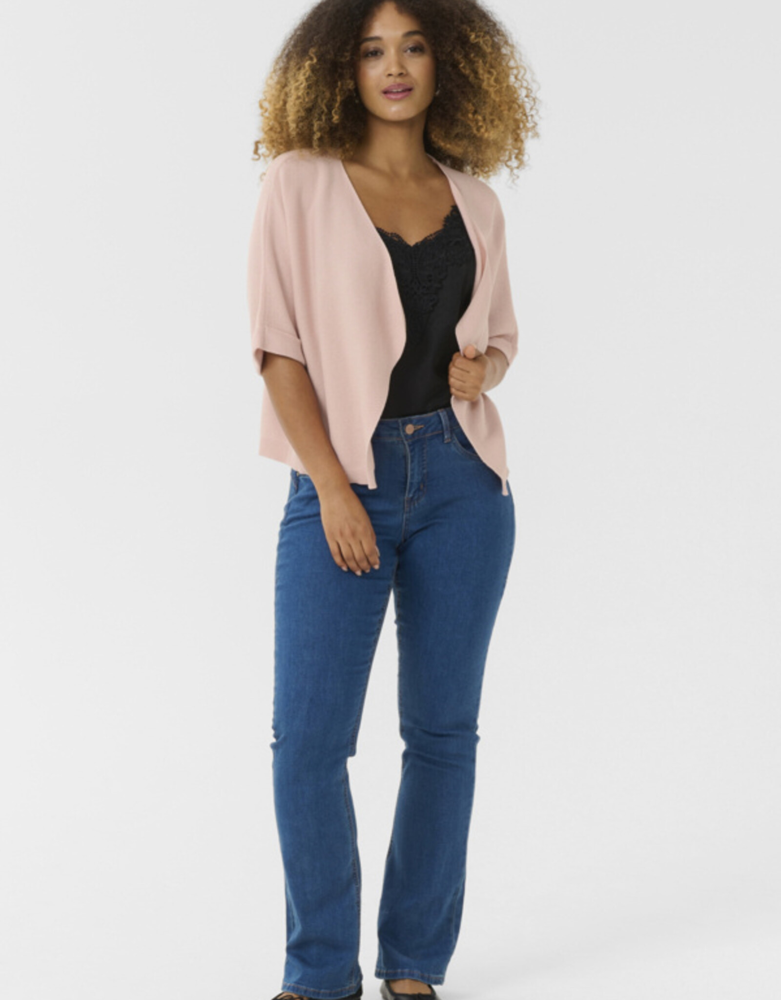 Cream Cream- CrSillar knit boléro SS25