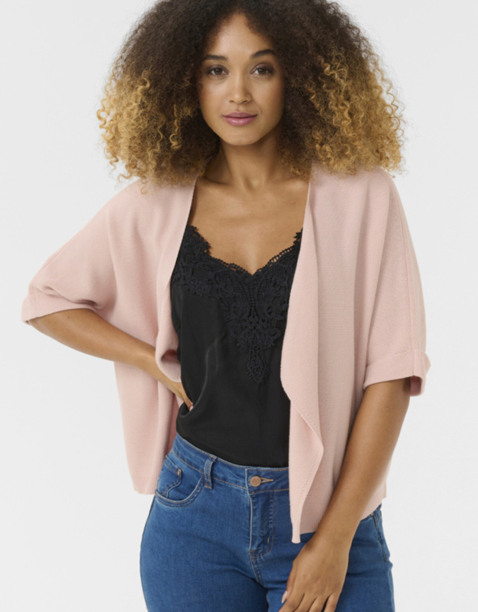 Cream Cream- CrSillar knit boléro SS25