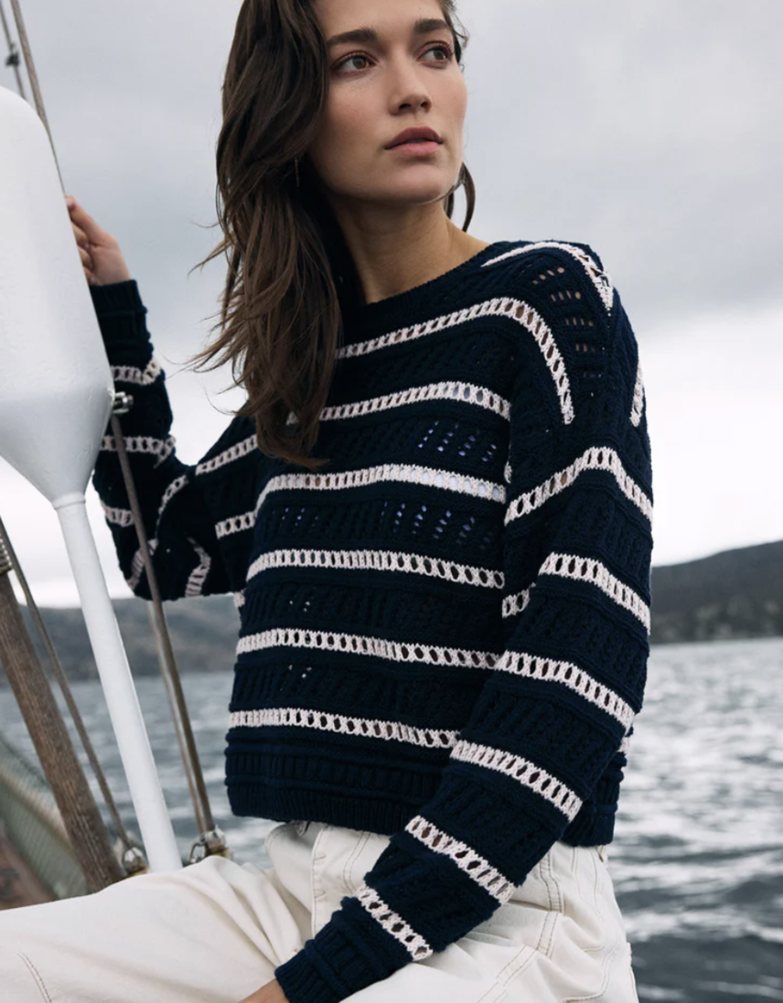 Z Supply Z Supply- ZW251196 Estero Stripe Sweater SS25