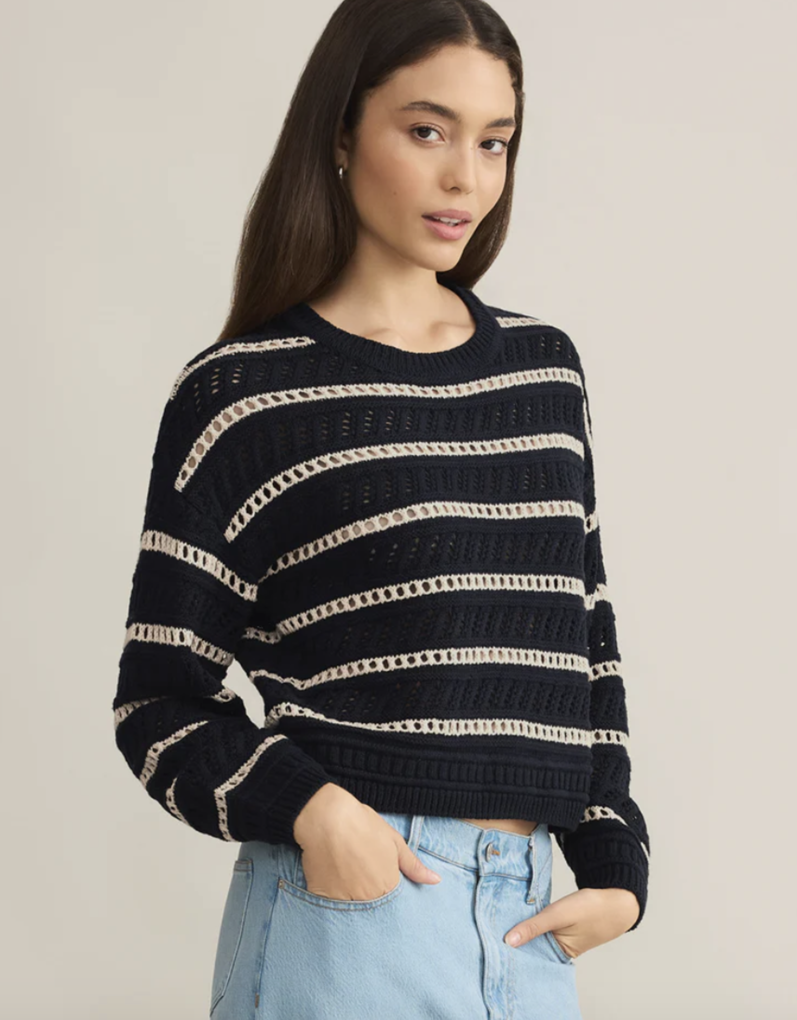 Z Supply Z Supply- ZW251196 Estero Stripe Sweater SS25