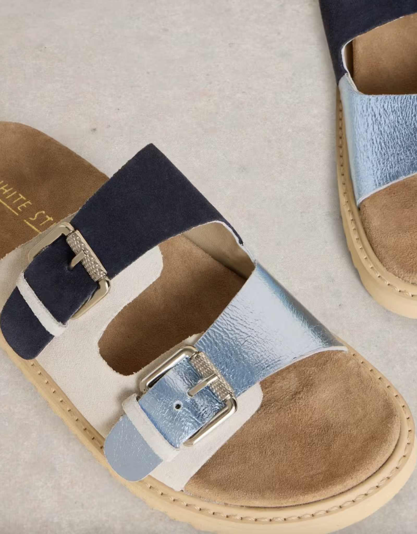 White Stuff White Stuff-442848 Patty Footbed Sandal Blue SS25