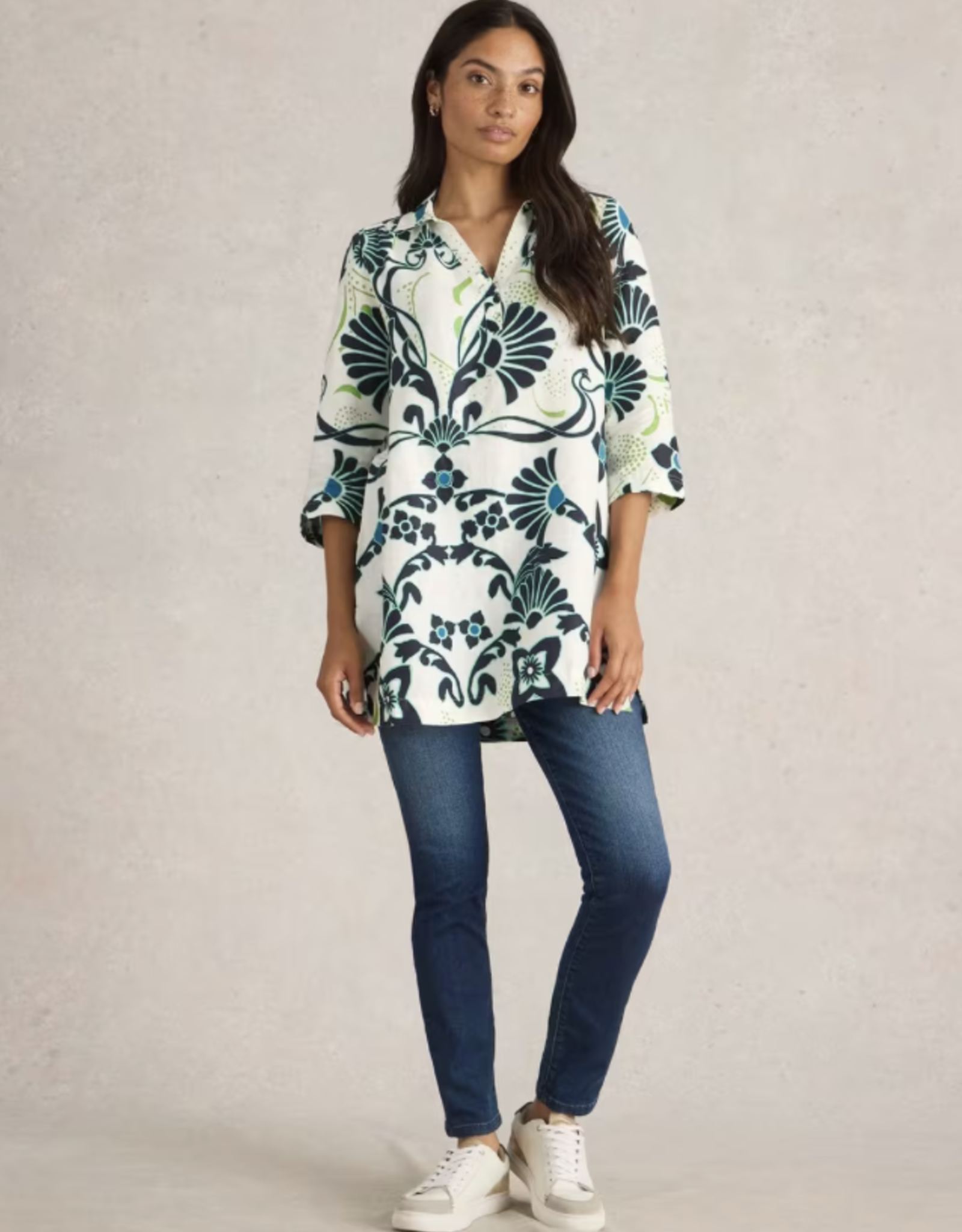 White Stuff White Stuff- 442798 Blake linen tunic SS25