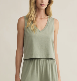 Z Supply Z Supply- Zt242656 Sloane V-neck top (avocado) SS25