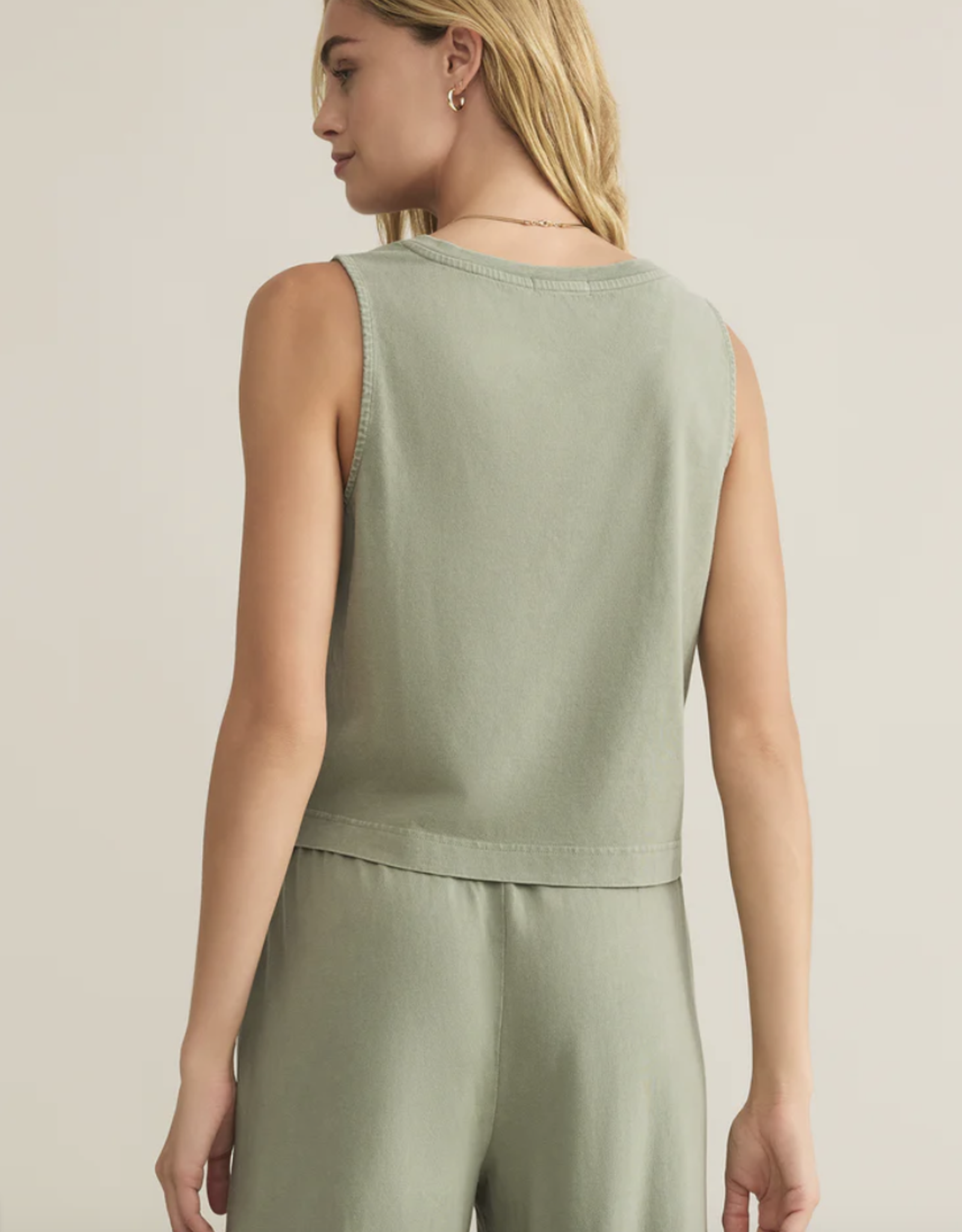 Z Supply Z Supply- Zt242656 Sloane V-neck top (avocado) SS25