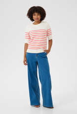 Cream Cream- Crvillea striped knit blouse eggnog SS25