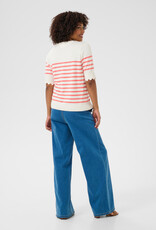 Cream Cream- Crvillea striped knit blouse eggnog SS25