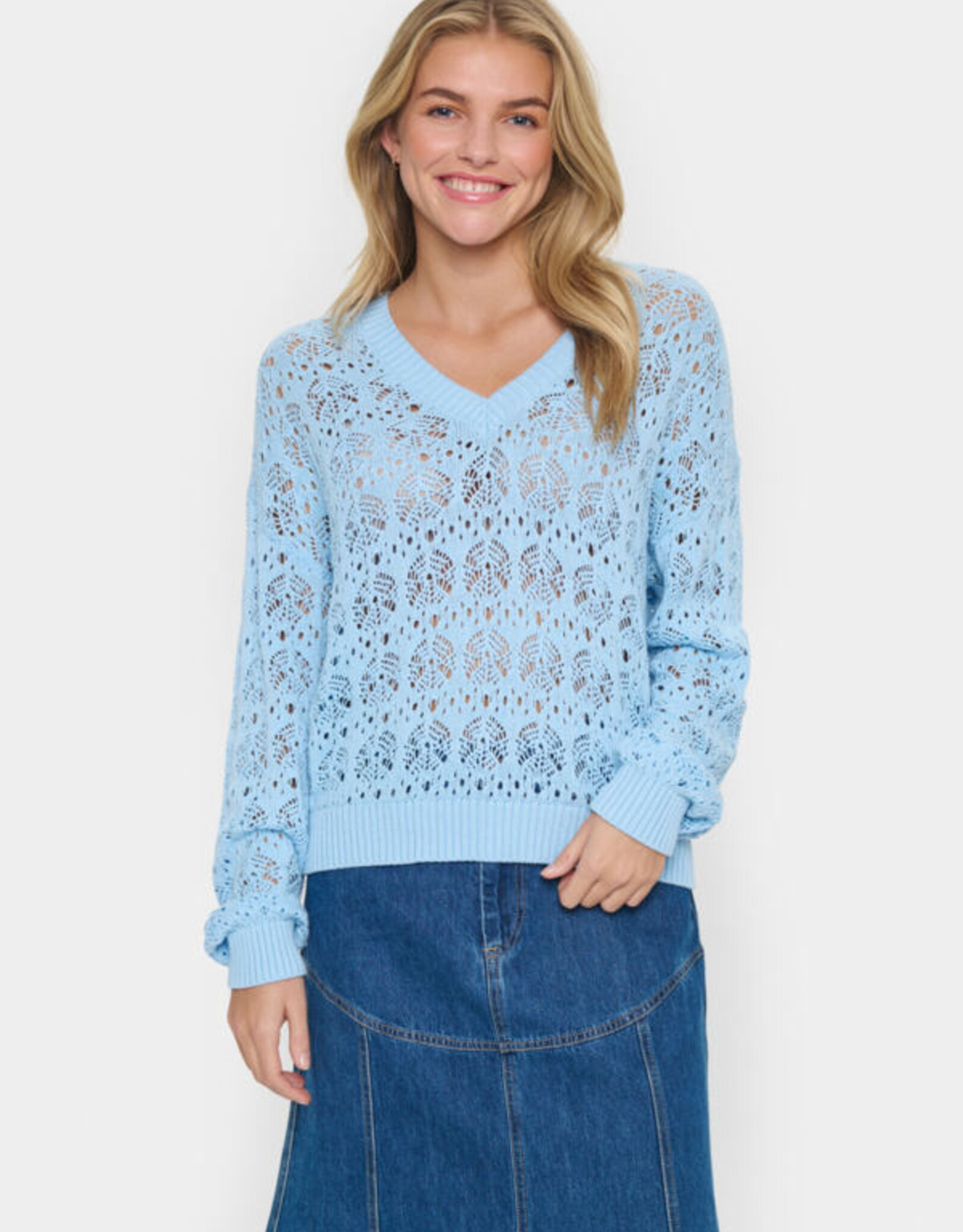 Saint-Tropez Saint Tropez- Junasz V-neck pullover  SS25