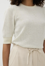 Esqualo Esqualo- Sp2527002 Sweater  short sleeve gathering SS25
