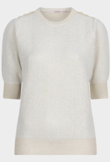 Esqualo Esqualo- Sp2527002 Chandail  short sleeve gathering SS25