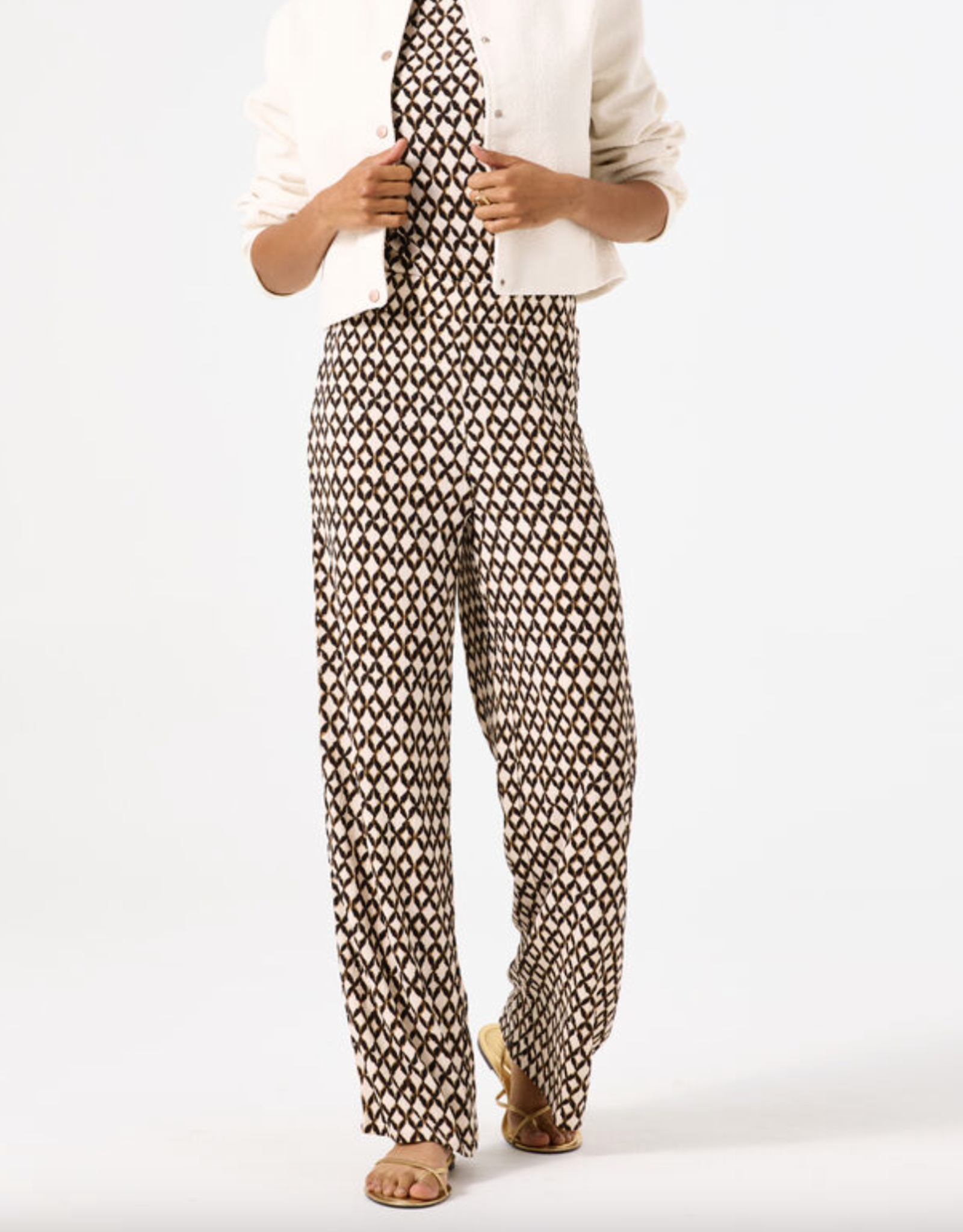 Garcia - C50310 Printed Wide Leg Pantalon SS25