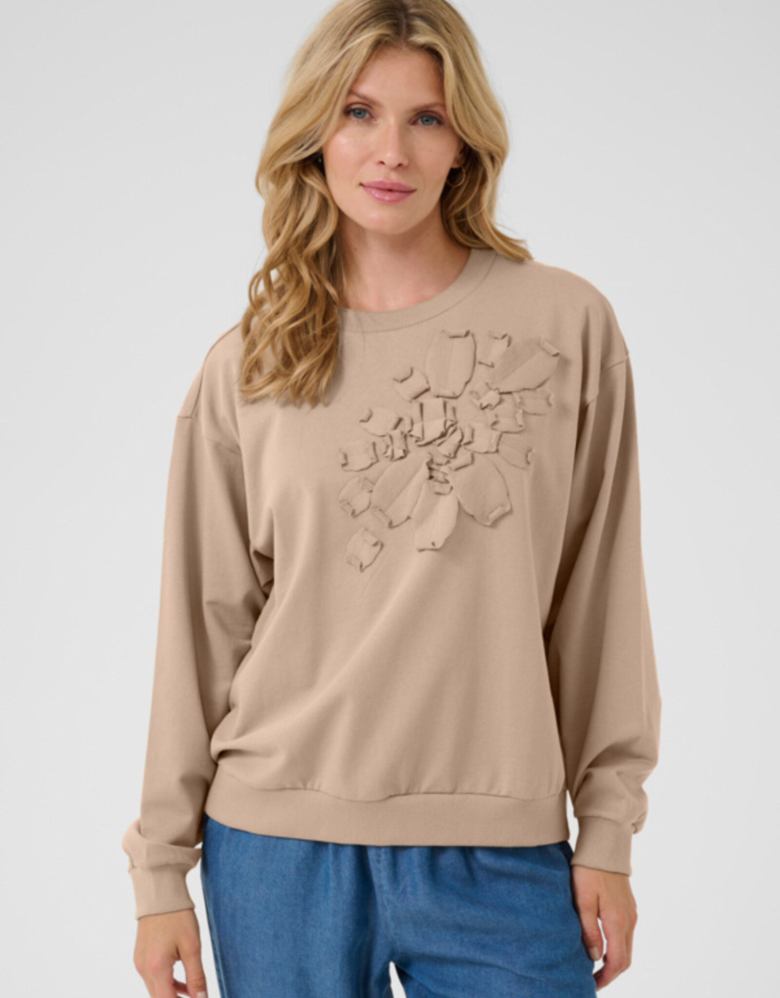 Cream Cream- Crflorin sweatshirt SS25