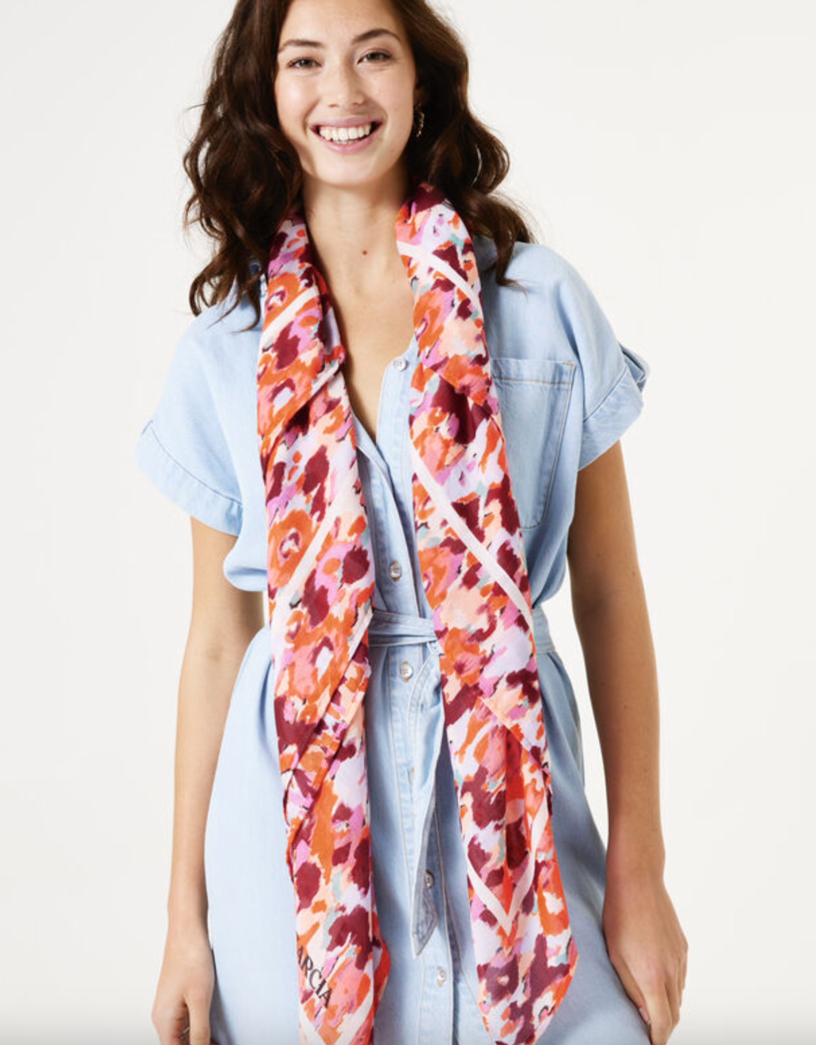 Garcia Garcia- C50331 foulard tangerine rouge SS25
